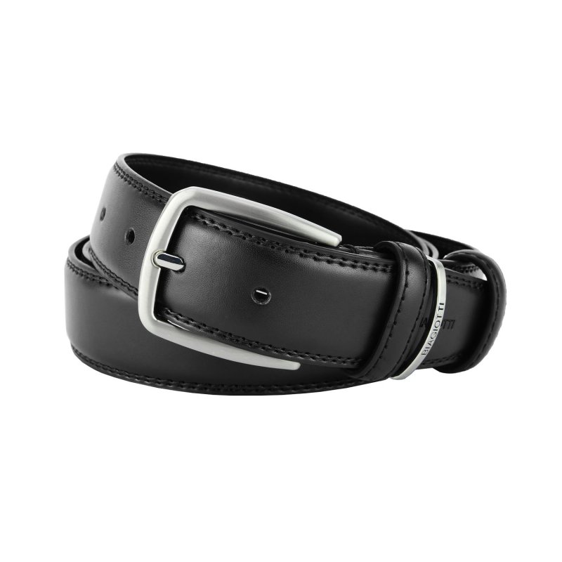 Ceinture Homme Laura Biagiotti en Cuir Véritable, Boucle Sans Nickel, avec Couture, Hauteur 3,5 cm, avec Boîte — vue 19