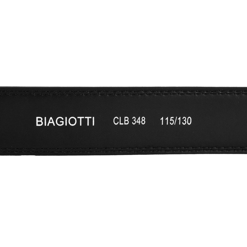 Cinturón de Hombre Laura Biagiotti de Piel Genuina, Hebilla Sin Níquel, con Costuras, Alto 3,5 cm, con Caja — vista 22