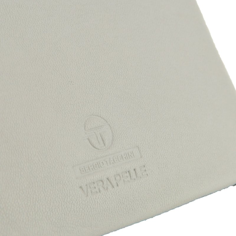 SERGIO TACCHINI Doppel-Schlüsseletui aus echtem Leder mit Reißverschluss, Unisex — Logo-Detail