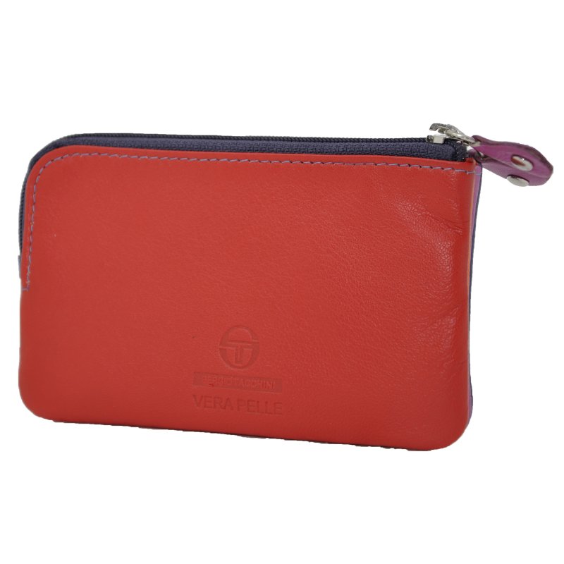SERGIO TACCHINI Étui à Clés Double en Cuir Véritable avec Fermeture Zippée, Unisexe — vue 21
