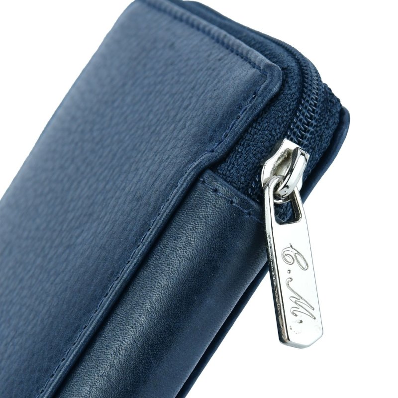 CONTE MASSIMO Étui à Clés Grand Format pour Homme et Femme, Cuir Véritable avec Fermeture Zippée, Avec Boîte C… — vue arrière