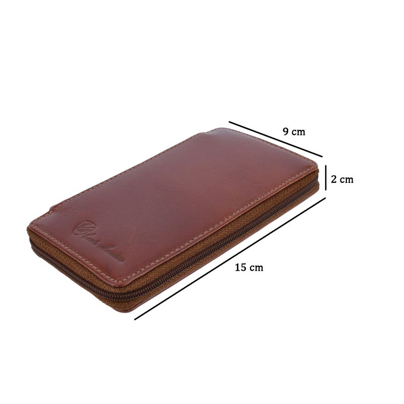 CONTE MASSIMO Étui à Clés Grand Format pour Homme et Femme, Cuir Véritable avec Fermeture Zippée, Avec Boîte Cadeau — vue 15