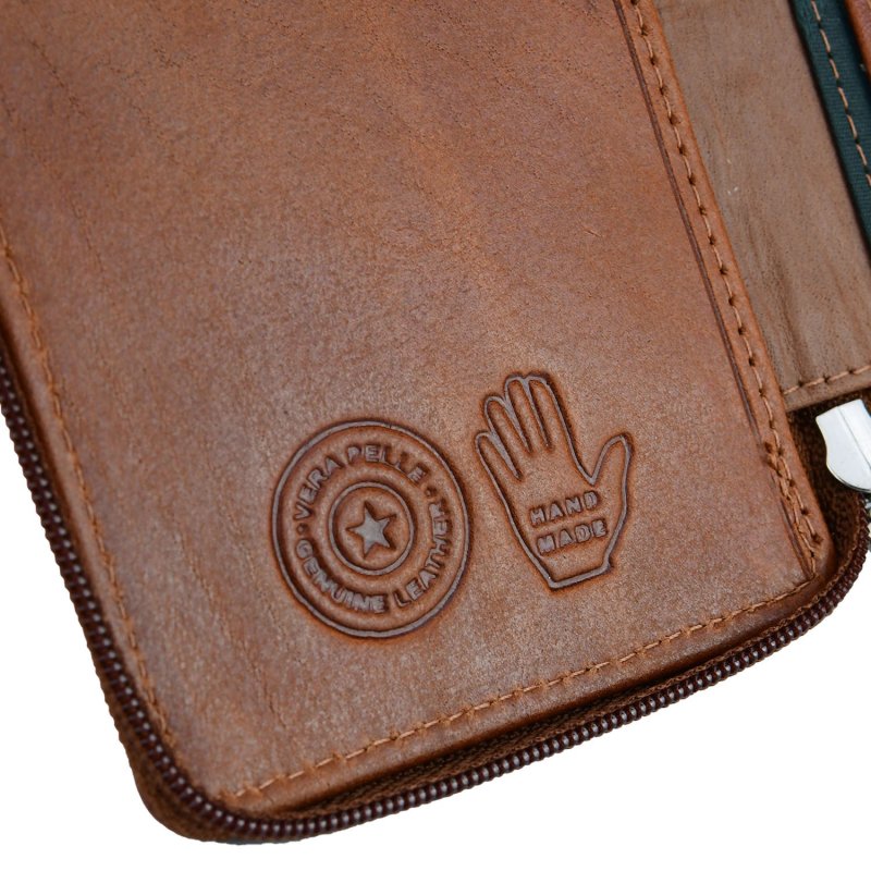 CONTE MASSIMO Étui à Clés Grand Format pour Homme et Femme, Cuir Véritable avec Fermeture Zippée, Avec Boîte Cadeau — vue 11