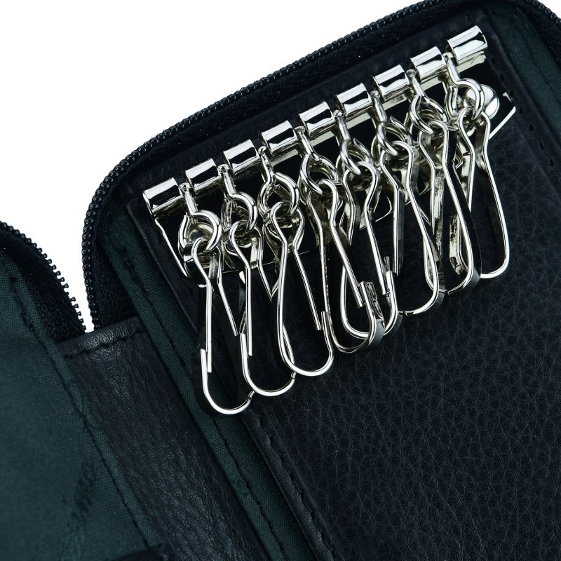 CONTE MASSIMO Étui à Clés Grand Format pour Homme et Femme, Cuir Véritable avec Fermeture Zippée, Avec Boîte Cadeau — vue 22