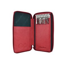 CONTE MASSIMO Großes Schlüsseletui für Damen und Herren, echtes Leder mit Reißverschluss, mit Geschenkbox 2