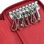CONTE MASSIMO Small Keyring for Men and Women, Genuine Leather with Zip, With Gift Box — front view