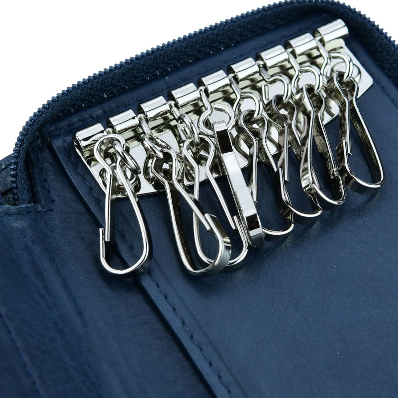 CONTE MASSIMO Étui à Clés Petit Format pour Homme et Femme, Cuir Véritable avec Fermeture Zippée, Avec Boîte Cadeau — vue 10