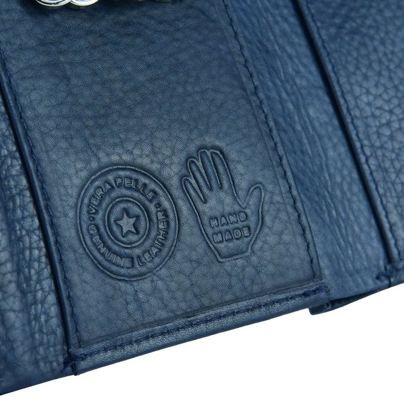 CONTE MASSIMO Schlüsseletui für Damen und Herren, echtes Leder, mit Tasche — Detail