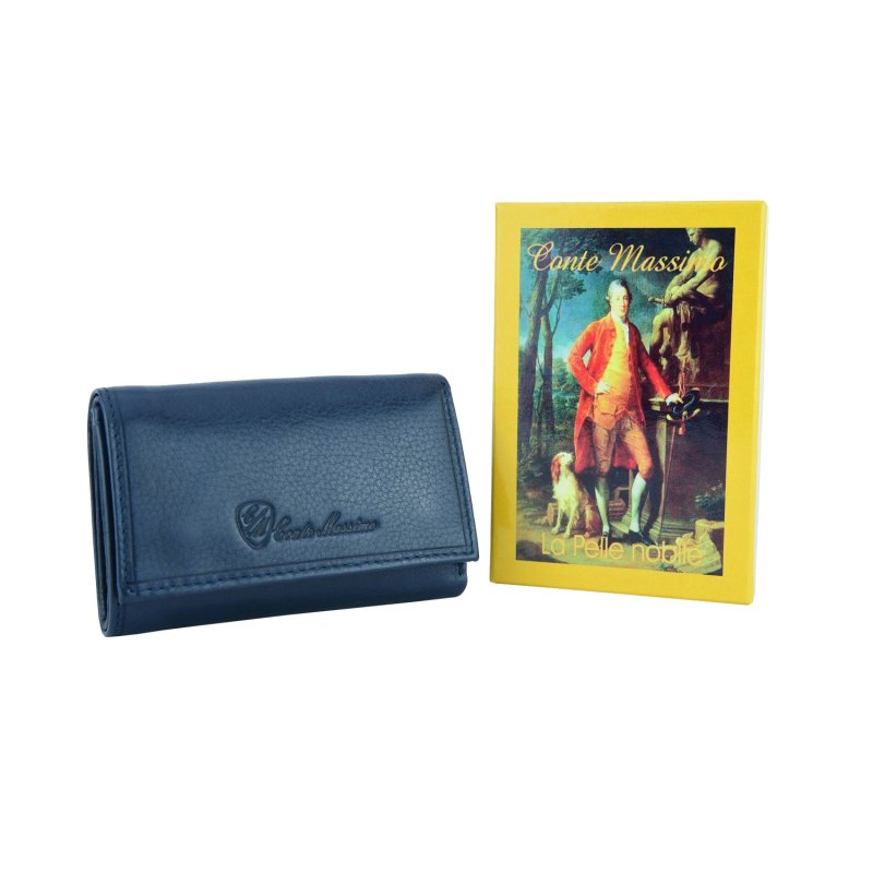 CONTE MASSIMO Schlüsseletui für Damen und Herren, echtes Leder, mit Tasche — Ansicht 8