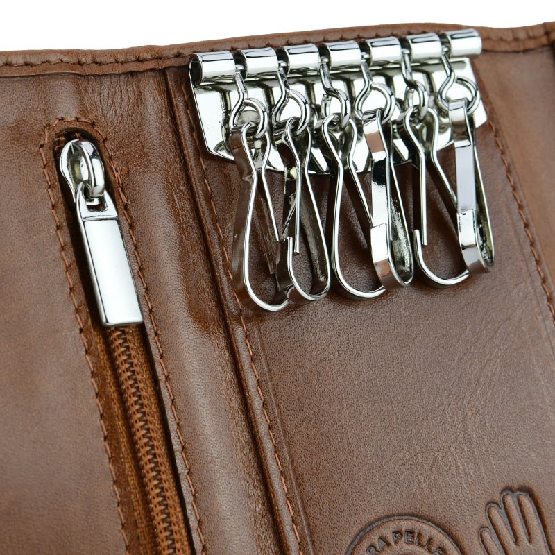 CONTE MASSIMO Étui à Clés Homme Femme, Cuir Véritable, avec Poche — vue 11