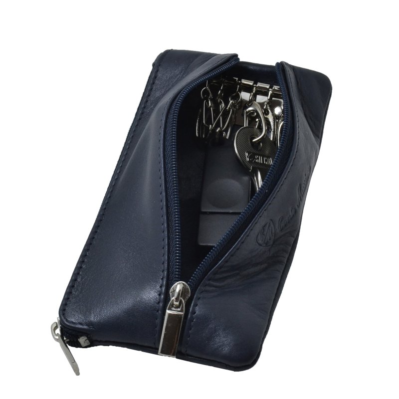 CONTE MASSIMO Étui à Clés pour Homme et Femme en Cuir Véritable avec Fermeture Zippée, Boîte Cadeau — vue 13