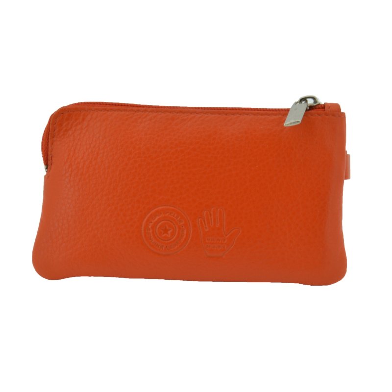 CONTE MASSIMO Keyring For Men and Women, Genuine Leather With Rings, Gift Box — logo detail