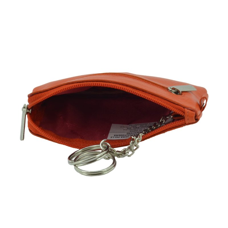 CONTE MASSIMO Schlüsseletui für Damen und Herren, echtes Leder mit Ringen, Geschenkbox — Vorderansicht