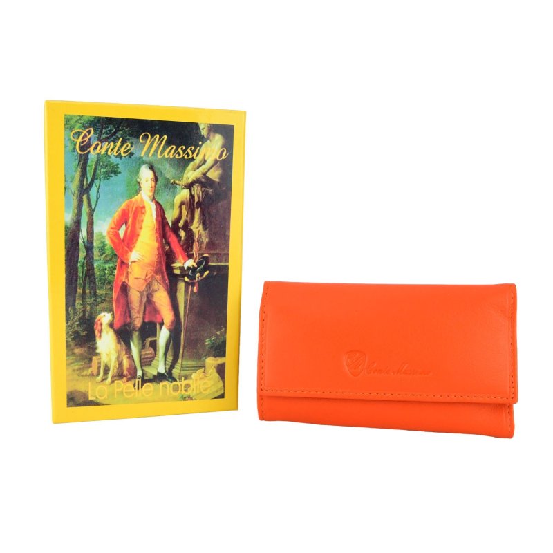 CONTE MASSIMO Étui à Clés Homme Femme en Cuir Véritable, Avec Boîte Cadeau — vue 16