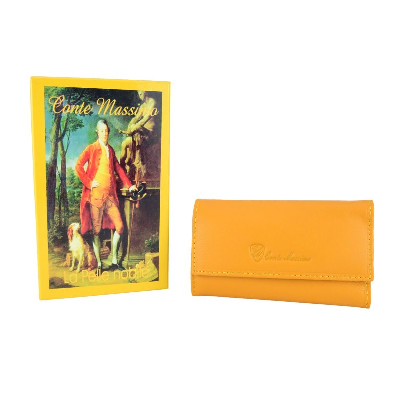 CONTE MASSIMO Men's and Women's Keyring In Genuine Leather, With Gift Box — view 32