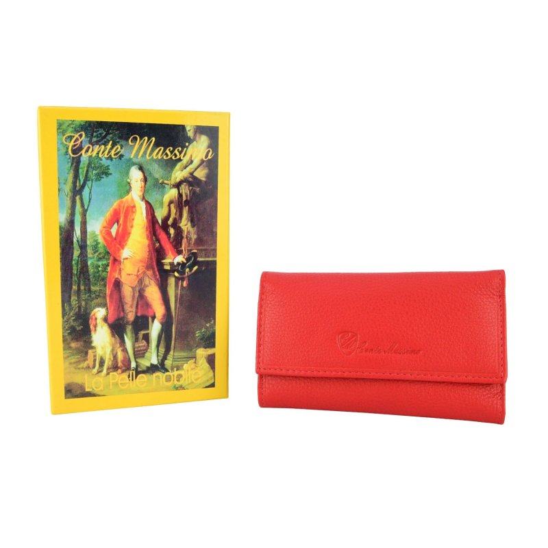 CONTE MASSIMO Étui à Clés Homme Femme en Cuir Véritable, Avec Boîte Cadeau — vue 48