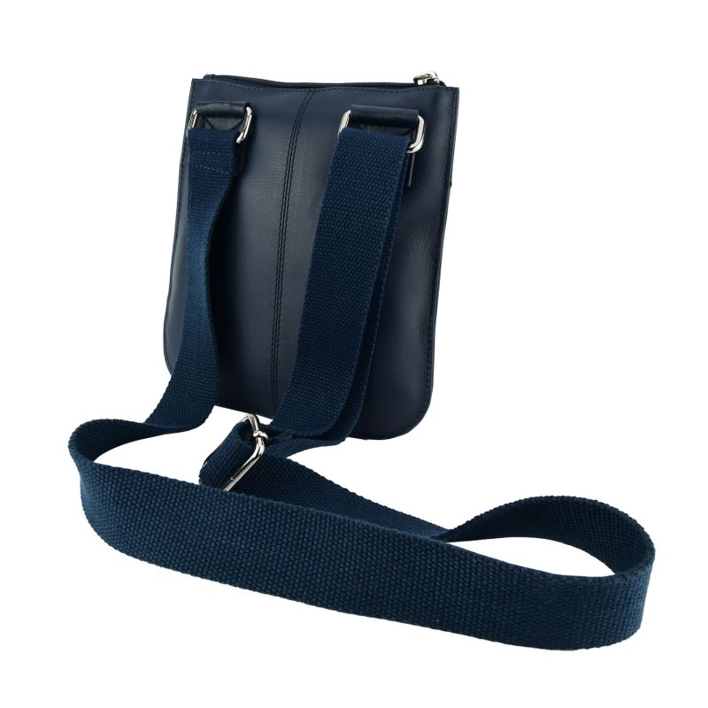 Conte Massimo Sacoche Homme en Cuir Véritable avec Bandoulière Réglable, Petite — vue arrière