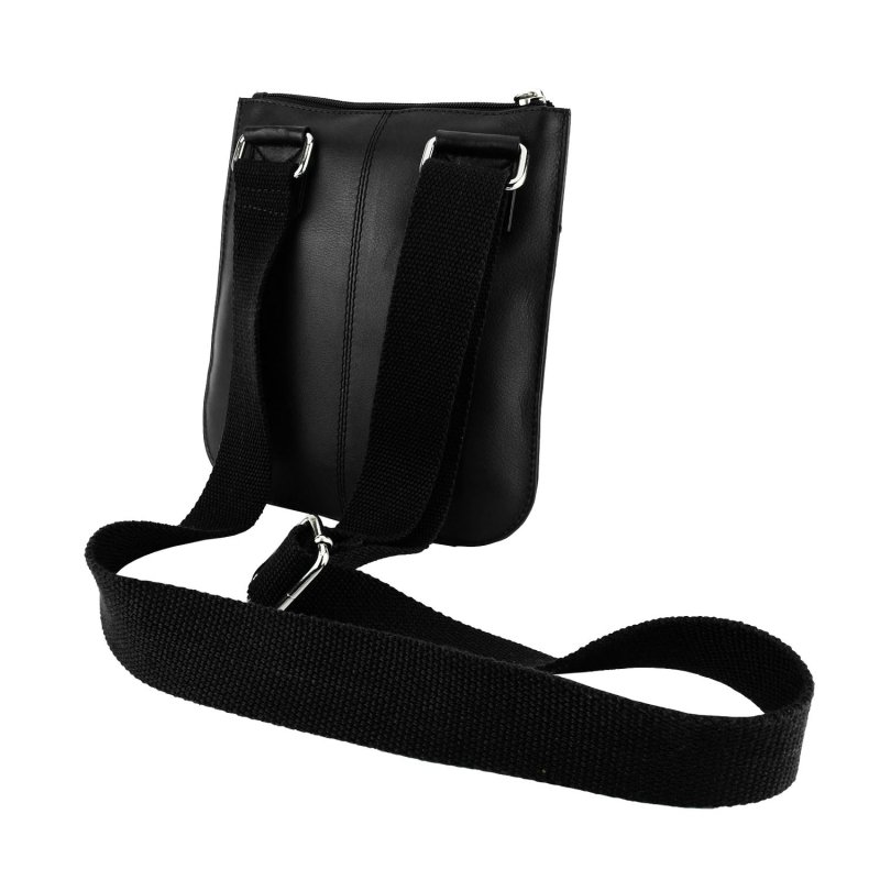 Conte Massimo Sacoche Homme en Cuir Véritable avec Bandoulière Réglable, Petite — vue 11