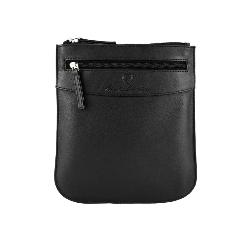 Conte Massimo Bolso Bandolera para Hombre de Piel Auténtica con Correa Ajustable, Pequeño — vista 15