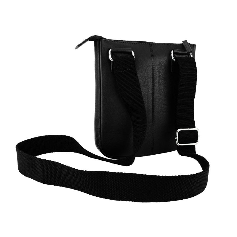 Conte Massimo Men's Crossbody Bag In Genuine Leather With Adjustable Strap, Medium 417 — front view