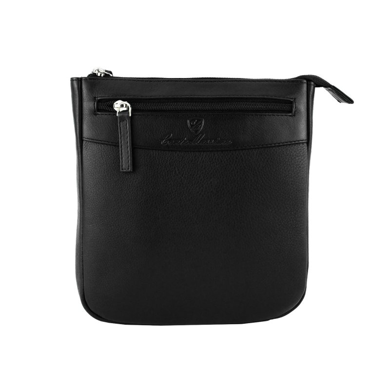 Conte Massimo Men's Crossbody Bag In Genuine Leather With Adjustable Strap, Medium 417 — inside