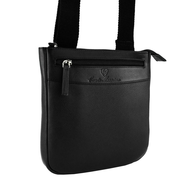 Conte Massimo Sacoche Homme en Cuir Véritable avec Bandoulière Réglable, Moyenne 417 — détail