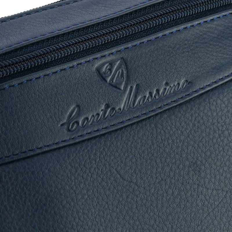 Conte Massimo Sacoche Homme en Cuir Véritable avec Bandoulière Réglable, Moyenne 417 — vue 14