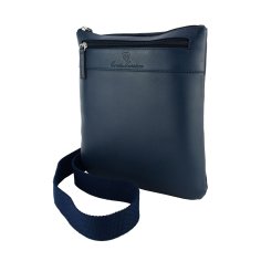 Conte Massimo Sacoche Homme en Cuir Véritable avec Bandoulière Réglable, Grande 410