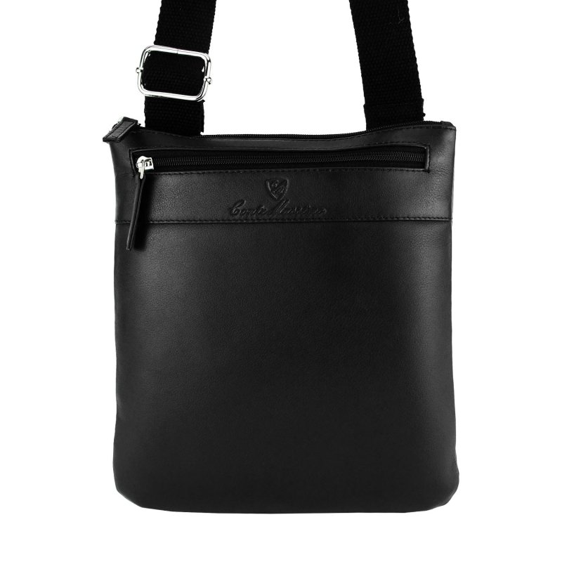 Conte Massimo Men's Genuine Leather Crossbody Bag with Adjustable Strap, Large 410 — view 14