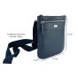 Biagiotti Men's Crossbody Bag With Strap, In Genuine Leather, Small 401 — back view