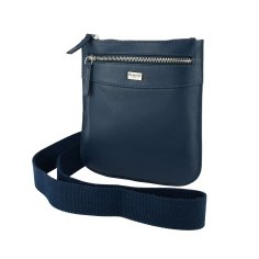 Biagiotti Men's Crossbody Bag With Strap, In Genuine Leather, Small 401