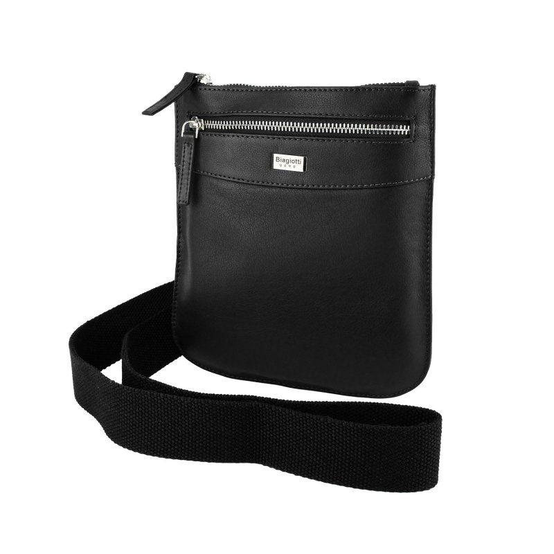 Biagiotti Bolso Bandolera para Hombre con Correa, de Piel Auténtica, Pequeño 401 — vista 9