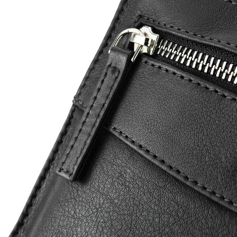 Biagiotti Men's Crossbody Bag With Strap, In Genuine Leather, Small 401 — view 15
