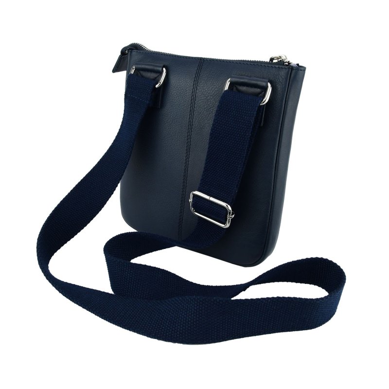 Biagiotti Sacoche Homme avec Bandoulière Réglable, en Cuir Véritable, Moyenne 417 — vue arrière