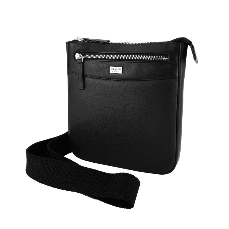 Biagiotti Men's Crossbody Bag with Adjustable Shoulder Strap, Genuine Leather Medium 417 — view 9