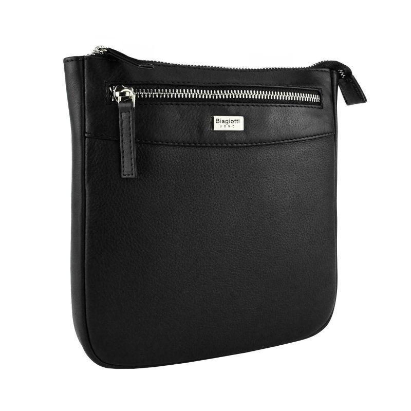 Biagiotti Men's Crossbody Bag with Adjustable Shoulder Strap, Genuine Leather Medium 417 — view 12