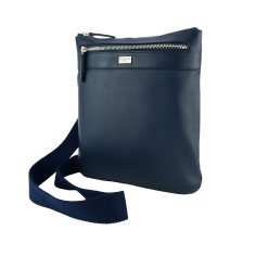 Biagiotti Sacoche Homme avec Bandoulière Réglable, en Cuir Véritable Grande 410