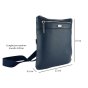 Biagiotti Men's Crossbody Bag with Adjustable Shoulder Strap, Genuine Leather Large 410 — front view