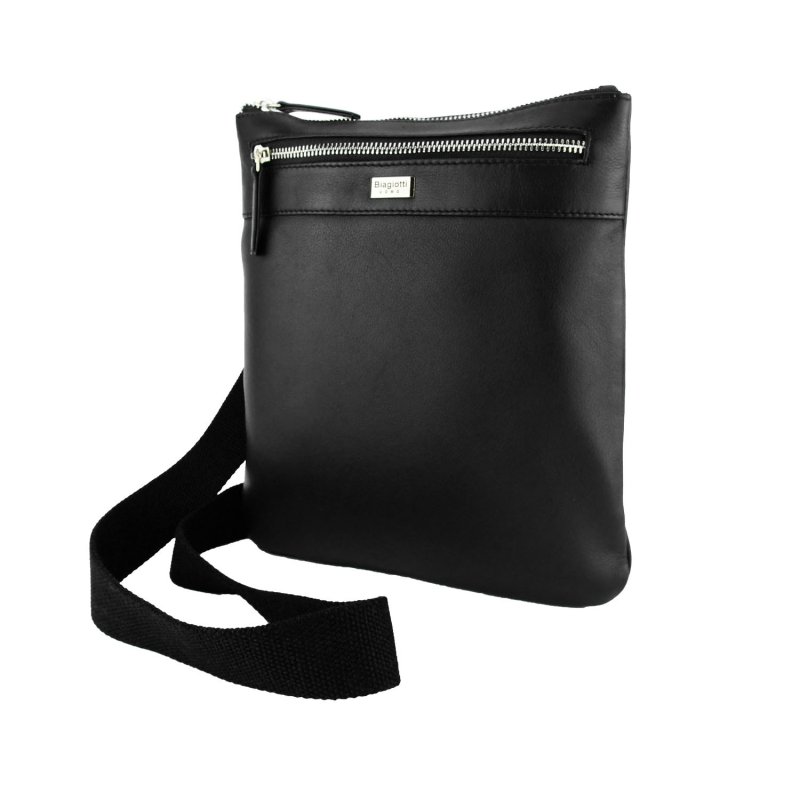 Biagiotti Men's Crossbody Bag with Adjustable Shoulder Strap, Genuine Leather Large 410 — view 9