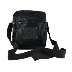 Lotto Men's Crossbody Bag With Adjustable Shoulder Strap, Medium In Faux Leather, Multi-pocket