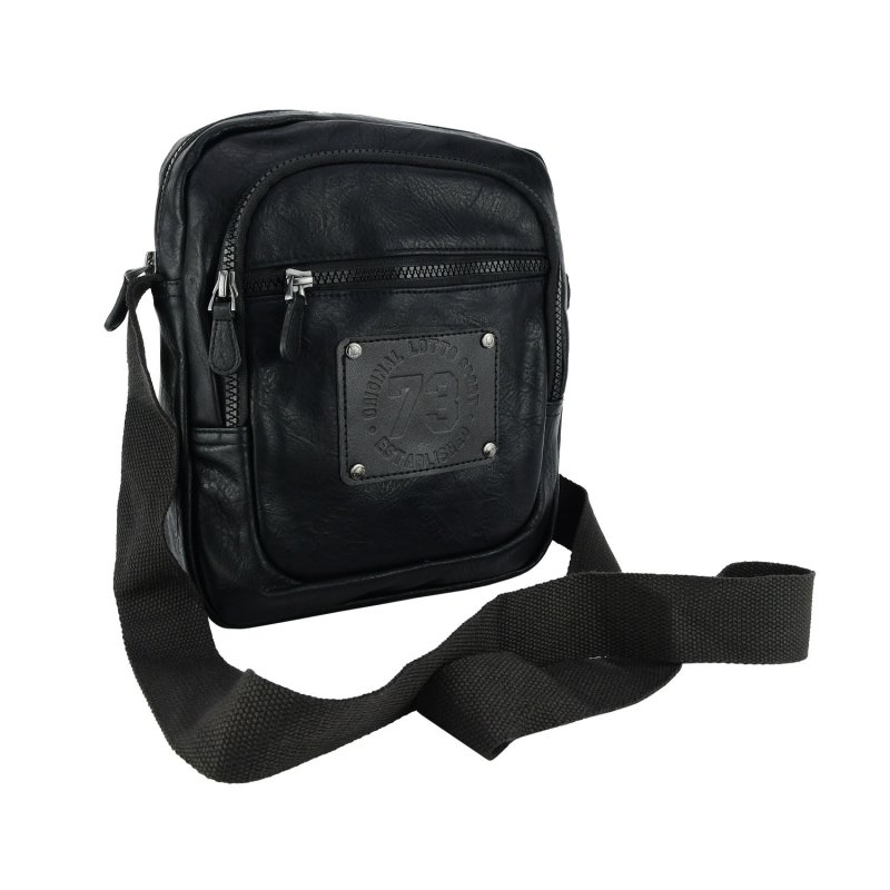 Lotto Bolso Bandolera para Hombre con Correa Ajustable, Mediano de Piel Sintética, Multibolsillo — vista 8