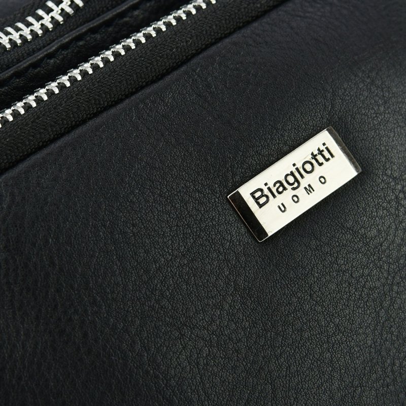Biagiotti Waist Bag In Genuine Leather, For Men And Women, Black, Soft And Practical — view 9