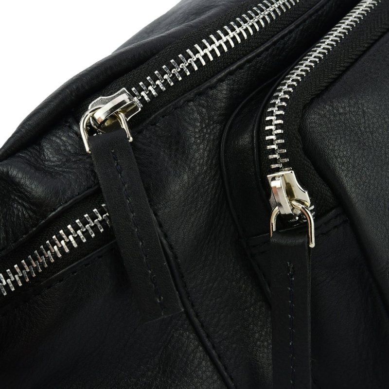 Biagiotti Waist Bag In Genuine Leather, For Men And Women, Black, Soft And Practical — view 10