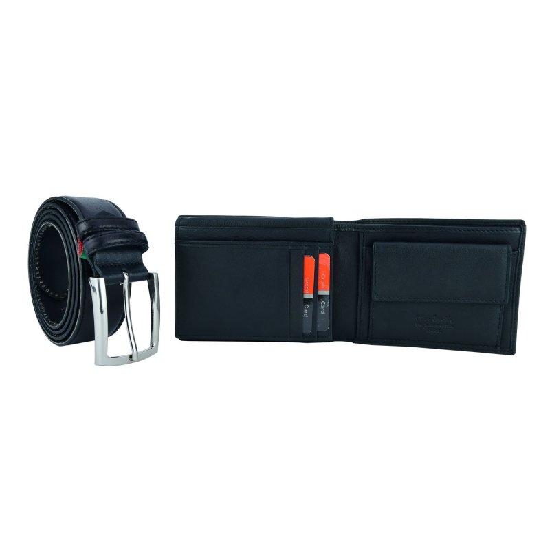 Pierre Cardin Coffret Cadeau Homme, Portefeuille Avec Protection RFID et Ceinture En Cuir Véritable — vue arrière