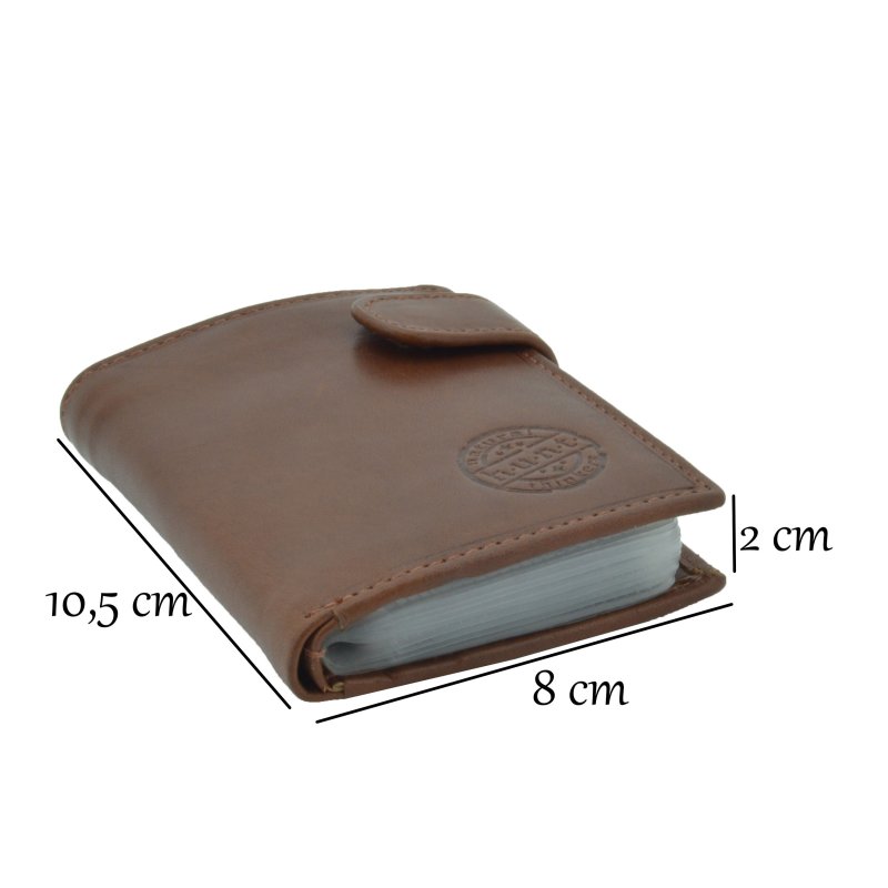HUNT Porte-cartes en cuir véritable, avec protection RFID, 16 emplacements, avec boîte cadeau — détail