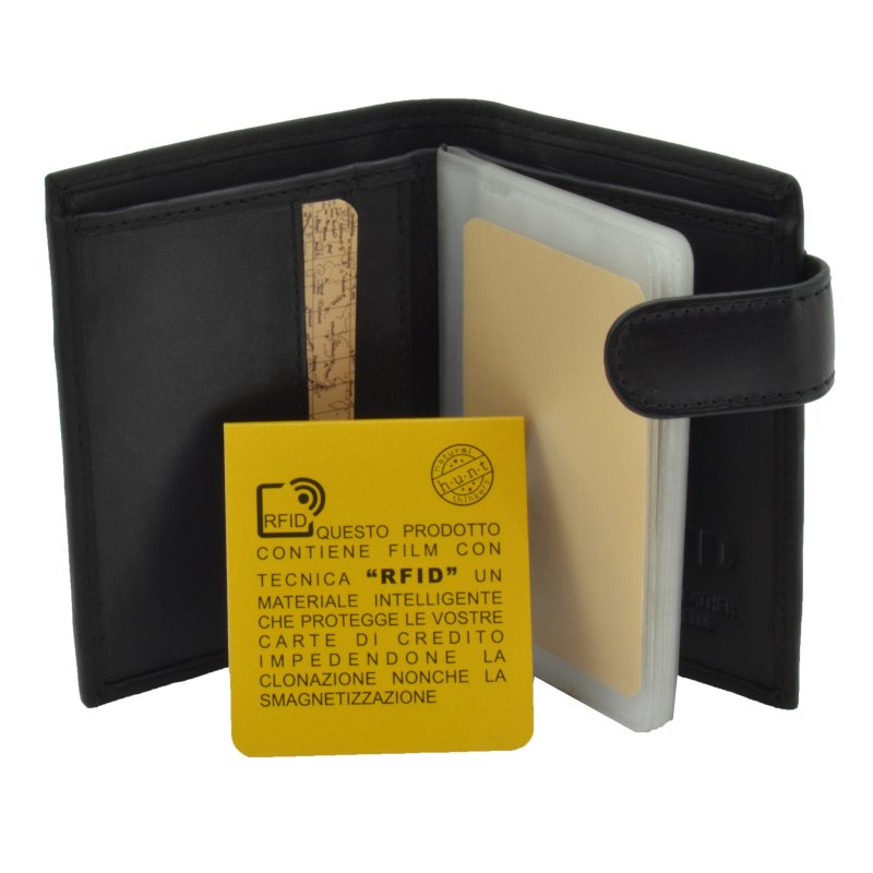 HUNT Tarjetero de Piel Auténtica, Con Protección RFID, 16 Compartimentos, Con Caja de Regalo — vista 16