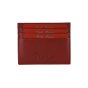 Conte Massimo Card Holder In Genuine Leather, Men and Women, With Pocket — back view