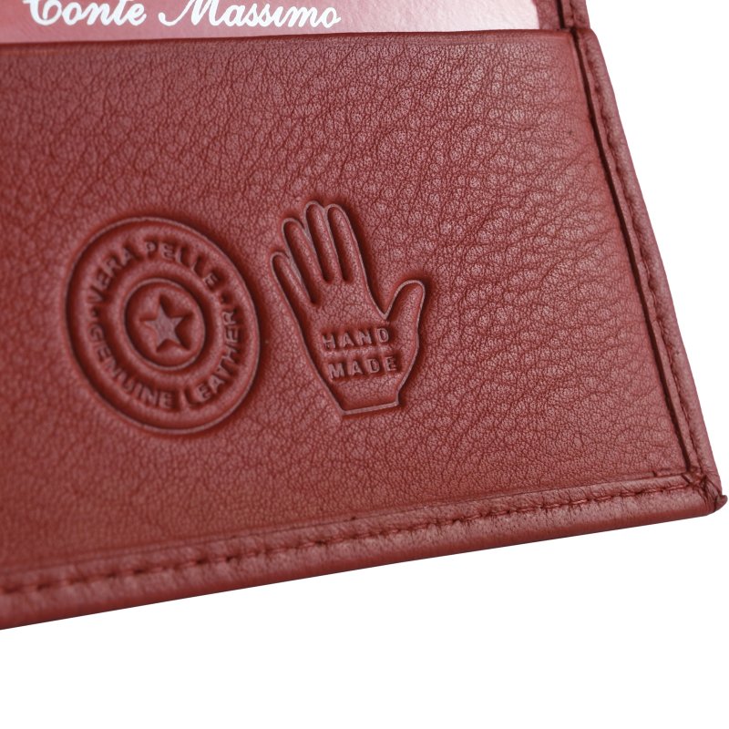 Conte Massimo Card Holder In Genuine Leather, Men and Women, With Pocket — view 8