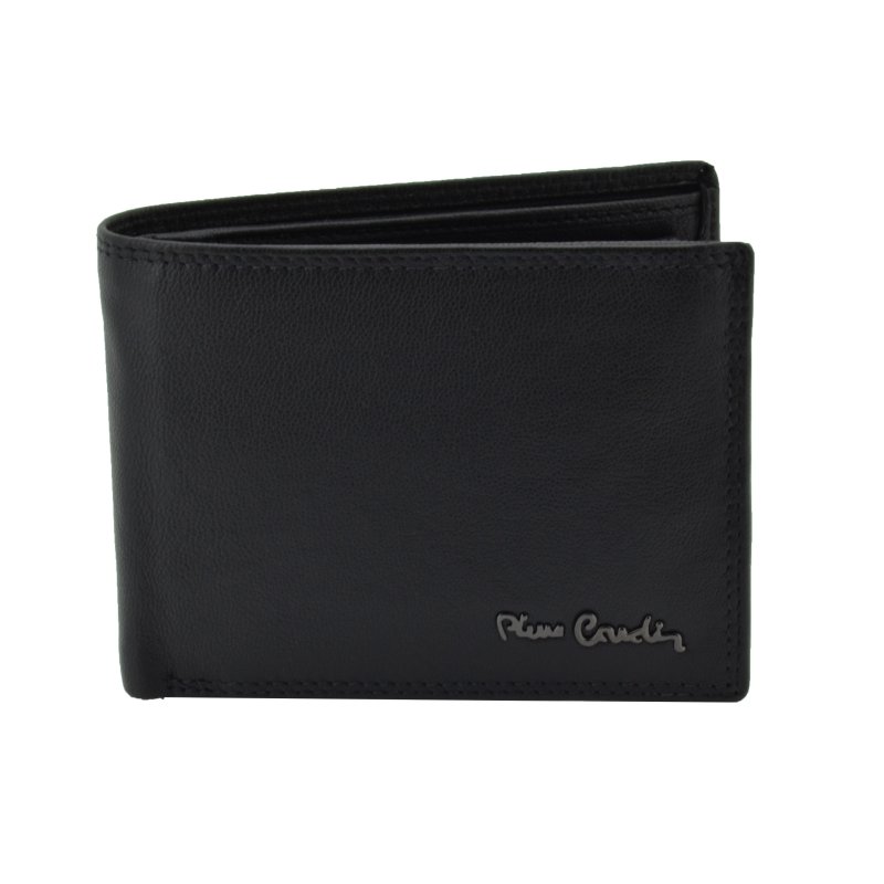 Pierre Cardin Herrenbrieftasche schwarz aus Leder mit Münzfach