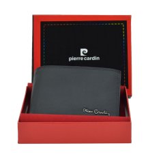 Pierre Cardin Portefeuille homme noir en cuir avec porte-monnaie 2